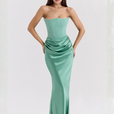 Robe bustier en satin