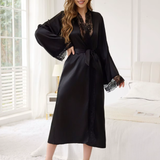 Robe_de_chambre_longue_en_satin Noir