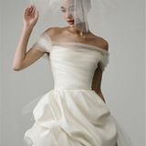 Robe de mariée courte satin