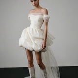 Robe de mariée courte satin