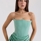 Robe bustier en satin zoom