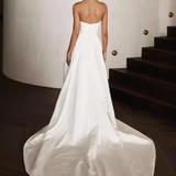 Robe de mariage en satin dos