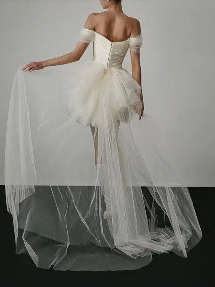 robe de mariée courte satin