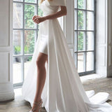 Robe de mariée droite satin