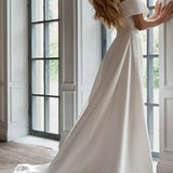 Robe de mariée droite satin |Robe en satin