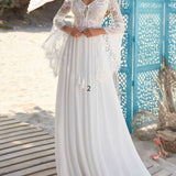 Robe de mariée satin et dentelle