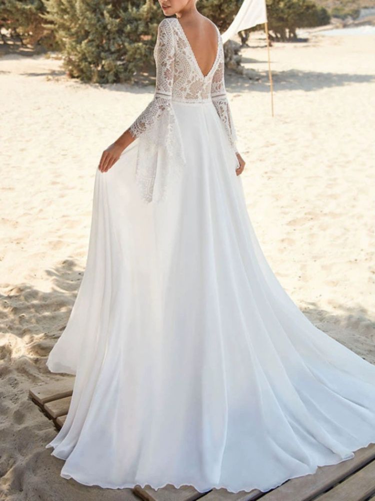 robe de mariée satin et dentelle