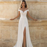 Robe de mariée satin fluide