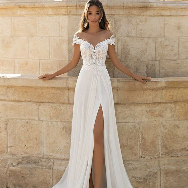 Robe de mariée satin fluide