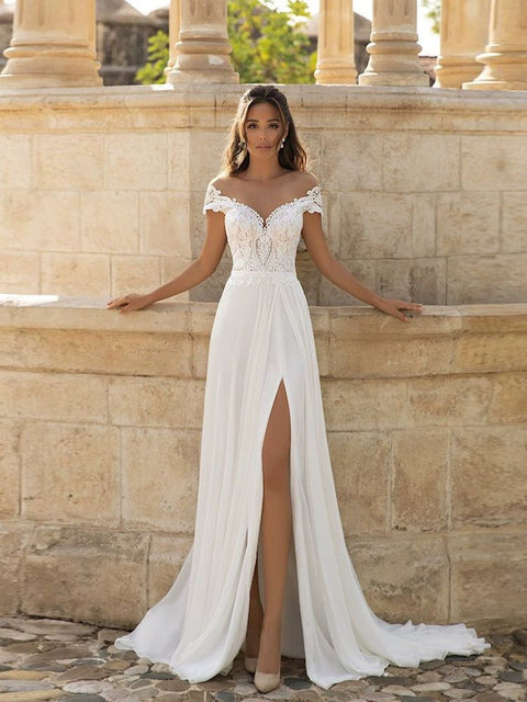 Robe de mariée satin fluide