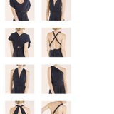 Robe longue en satin transformable 3