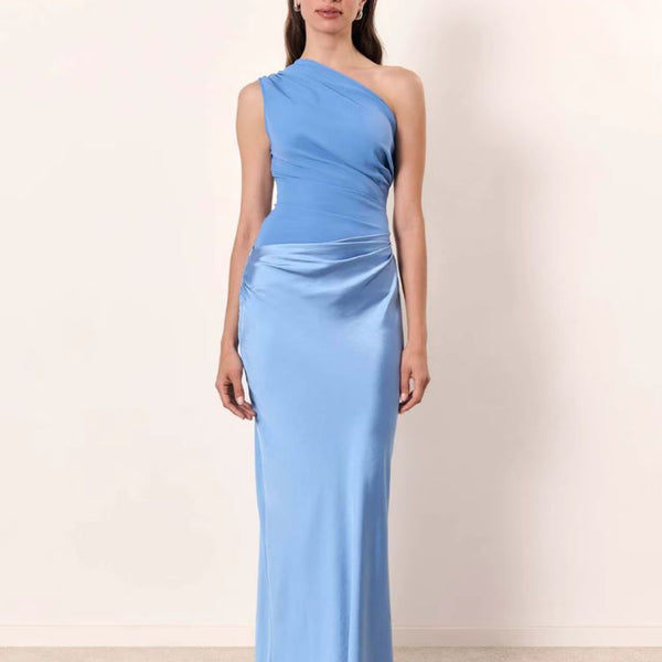 Robe satin mariage invitée 