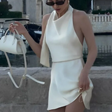 robe blanche satin dos nu | robe en satin